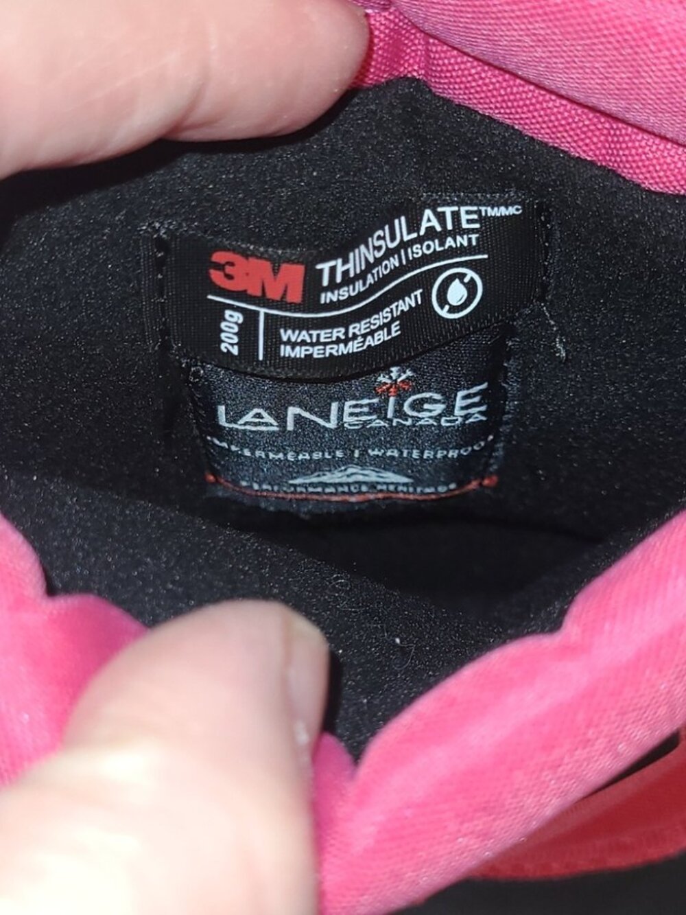 Laneige Canada Pink & Black Toddler Waterproof Winter Snow Rain Boots Sz 9 - NWT - Picture 6 of 7